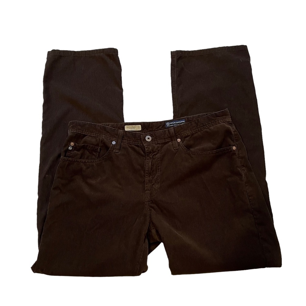 AG Adriana Goldschmied Protege Straight-Leg Brown Corduroy Jeans - Picture 5 of 13